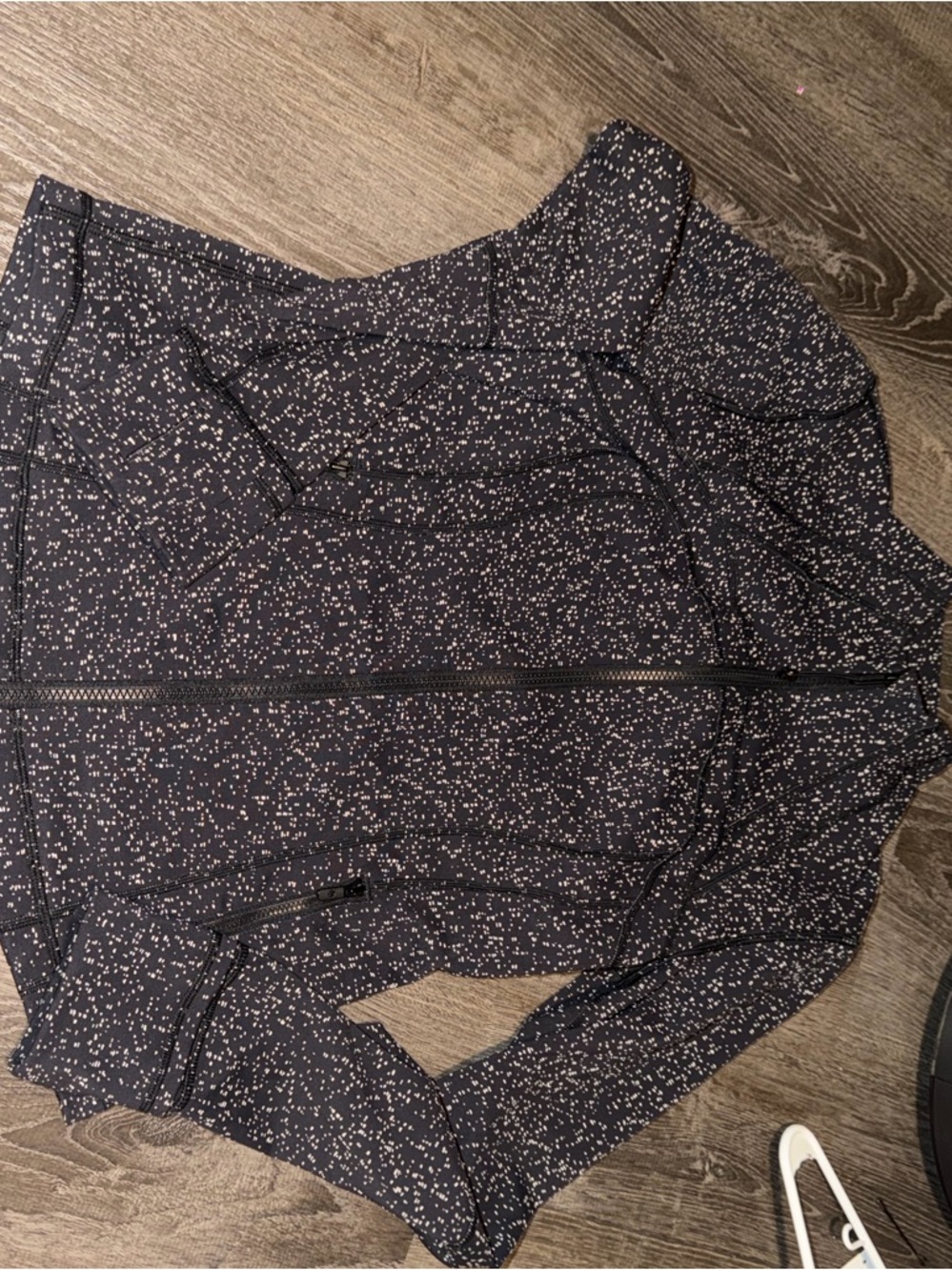 Lululemon define black + white speckled jacket
